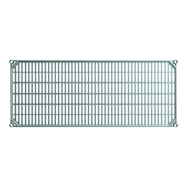 A rectangular Metro Super Erecta Pro shelf with a grid pattern, measuring 24 inches by 60 inches.