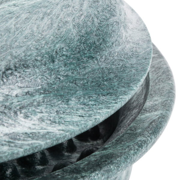 A green polyethylene tortilla server.