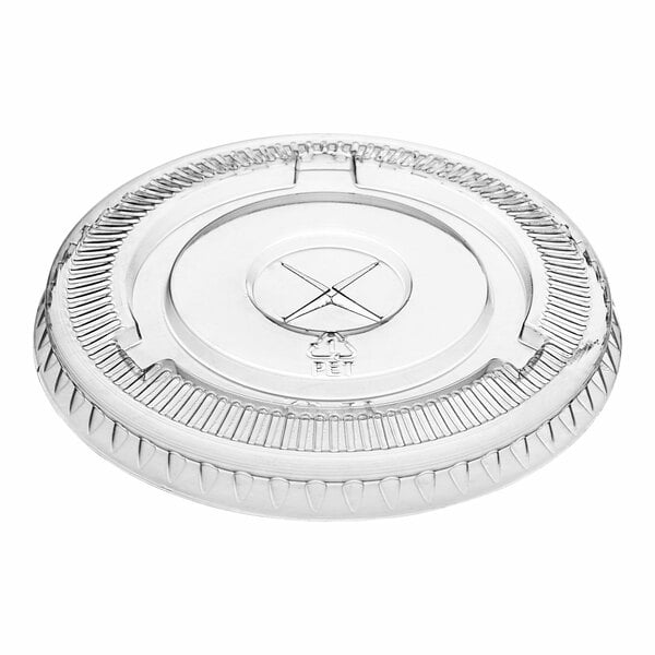 Solo Clear Flat Plastic Lid w/Straw Slot at WebstaurantStore