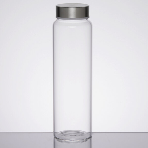 Libbey 92170 Kinetix 33 oz. Glass Water Bottle with Metal Lid - 12/Case