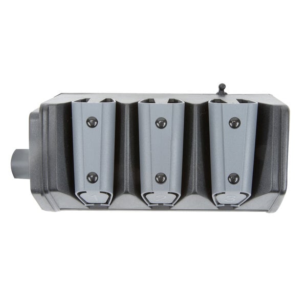 a white rectangular object with a round hole