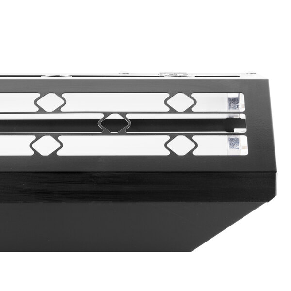 A black Curtron insect trap with white lines.