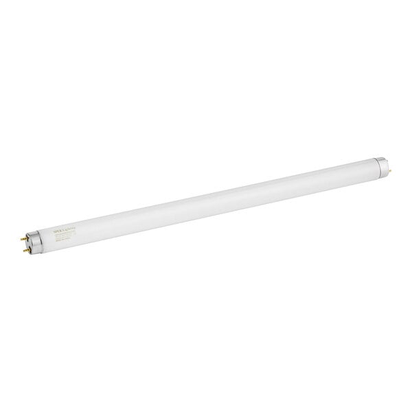 A white cylindrical tube with gold tips.