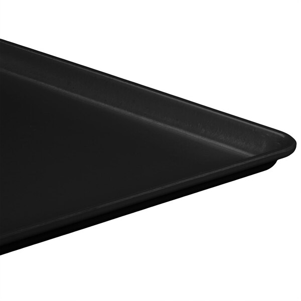 A close up of a black MFG Tray Supreme Display Tray.