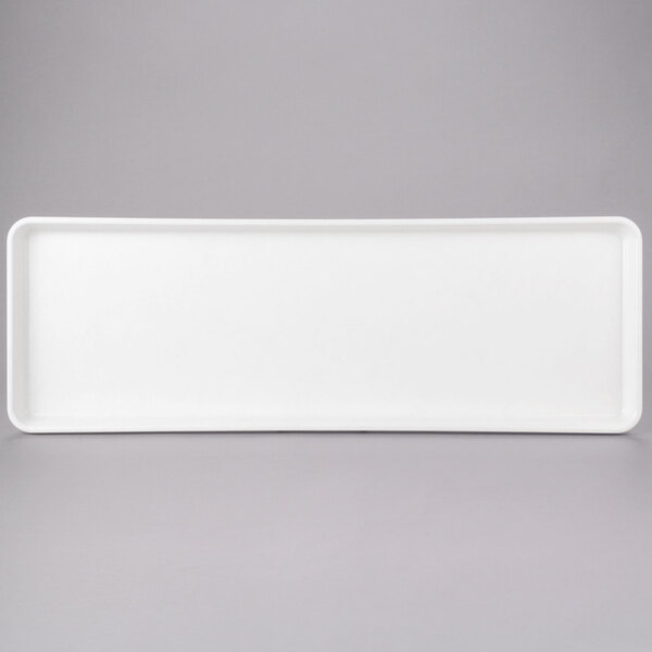 A white rectangular MFG Tray Supreme display tray.