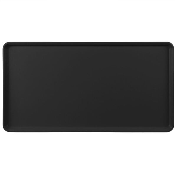 A black rectangular MFG Tray with a black border.