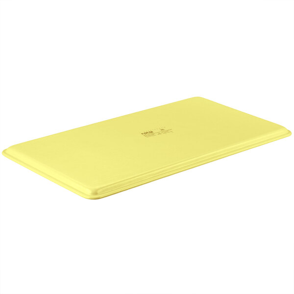 A yellow rectangular MFG Tray display tray.