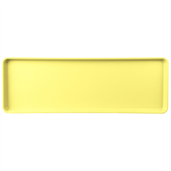 A yellow rectangular MFG Tray display tray.