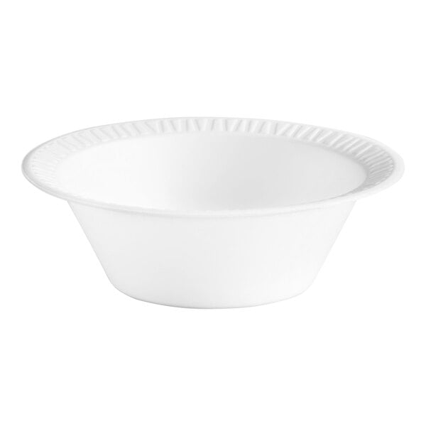 Dart 12BWWCR Concorde 10-12 oz. White Non-Laminated Round Foam Bowl - 1,000/Case