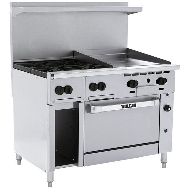 Vulcan 48s 4b24gn Endurance Natural Gas 4 Burner 48 Range With 24 Vulcan 48s 4b24gn Endurance Natural Gas