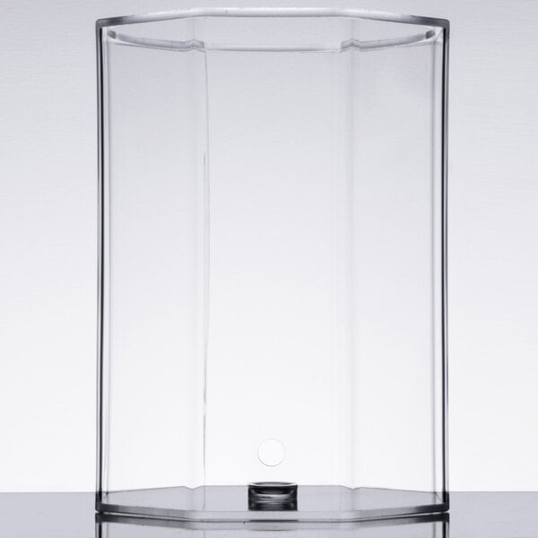 A clear plastic chamber with a black lid.