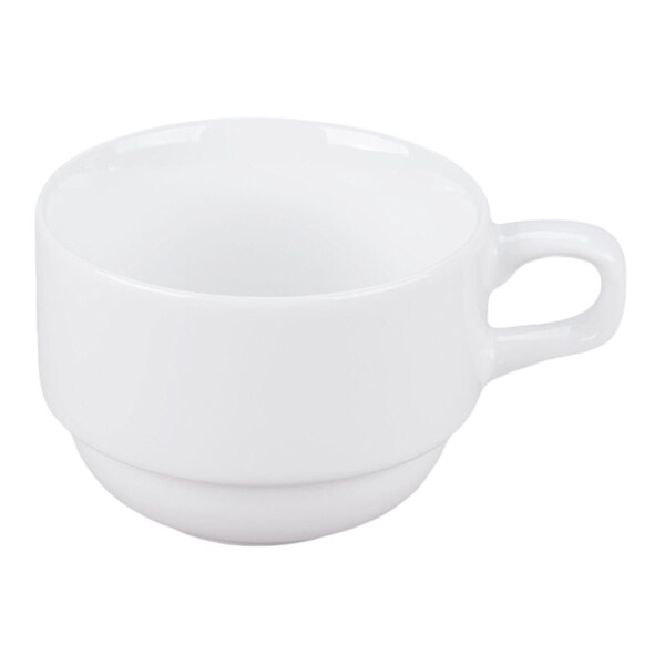 Libbey Reflections 4 oz. Aluma White Porcelain Stackable Espresso Cup - 36/Case