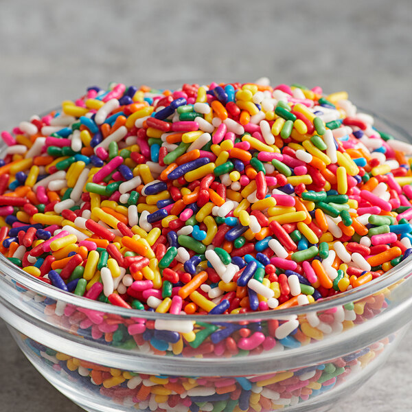 Bulk Rainbow Sprinkles, 25 lbs. - WebstaurantStore