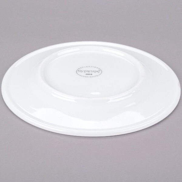 A Libbey white porcelain plate with a circular rim.