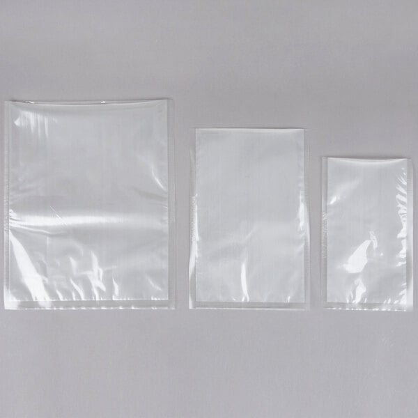 VacMaster vacuum packaging bags in three sizes.