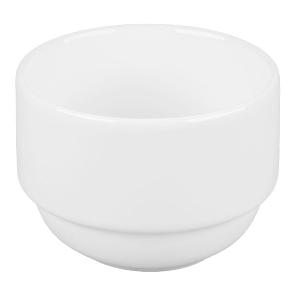 Libbey Reflections 8 oz. Aluma White Porcelain Stackable Bouillon - 36/Case