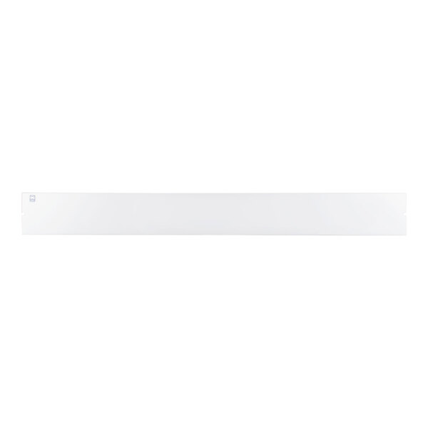 A long, rectangular white board with smooth surfaces and slightly rounded edges.