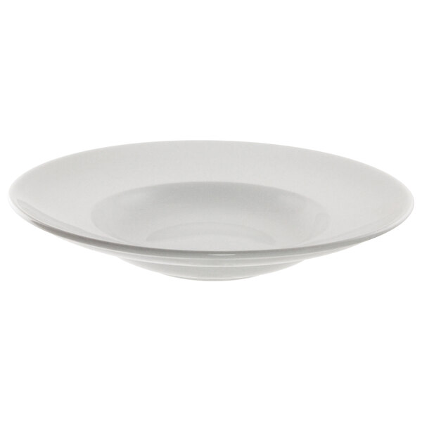 A white bowl with a round rim.