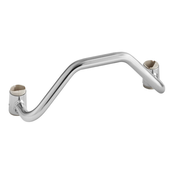 An 18-inch ergonomic metal handle with a bent design and mounting brackets at each end.