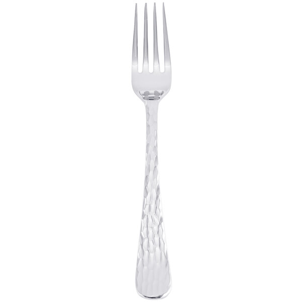 A Libbey stainless steel utility/dessert fork with a silver handle.