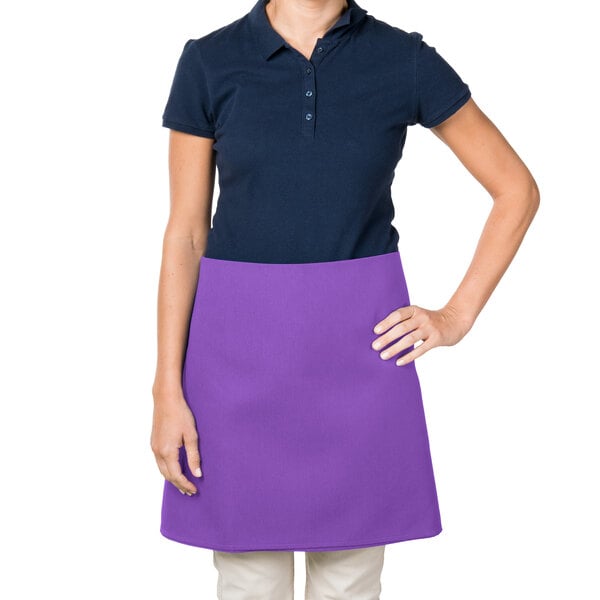 purple apron