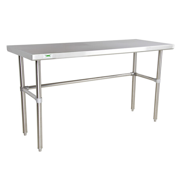 Regency 30 X 48 16 Gauge 304 Stainless Steel Commercial Open Base Regency 30 X 48 16 Gauge 304 Stainless Steel Commercial Open Base Work Table