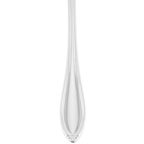 A World Tableware stainless steel iced tea spoon with a long handle.