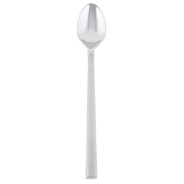 A Libbey stainless steel iced tea spoon with a long handle.