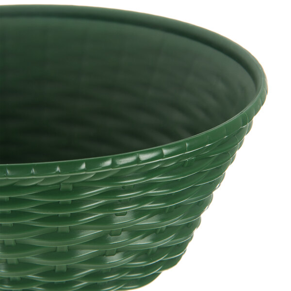 Carlisle 650409 WeaveWear Green Oval Plastic Serving Basket 9" x 6 1/4