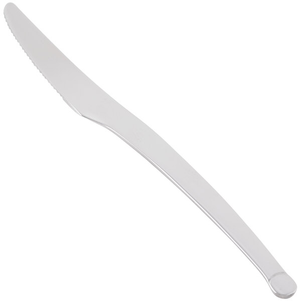 A silver World Tableware Esquire mini knife with a white handle.