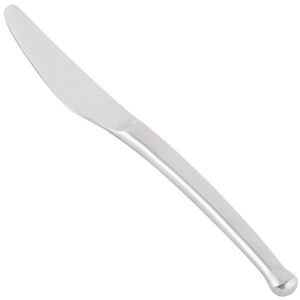 A World Tableware stainless steel bread and butter knife with a white handle.