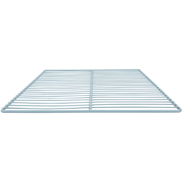 A white metal grate shelf for a Turbo Air back bar refrigerator on a white background.