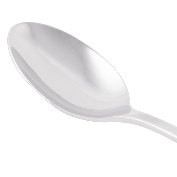 A white Libbey dessert spoon with a handle.