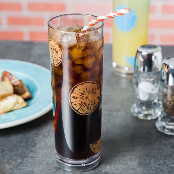 Paper Straw in a soda glass