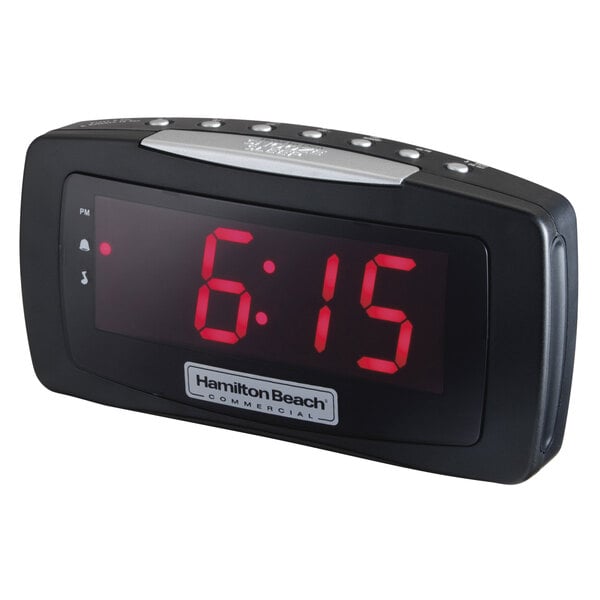 zelfstandig naamwoord Grondig fictie Hamilton Beach HCR330 AM/FM Black Alarm Clock Radio - 120V