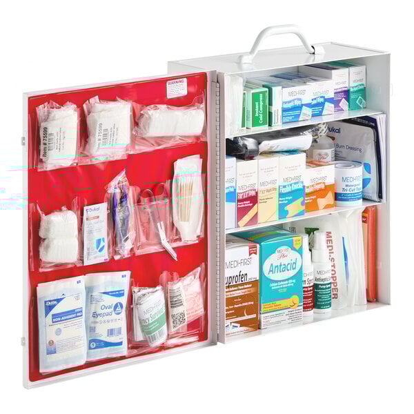 Noble 933-Piece 3 Shelf Class B First Aid Kit Cabinet