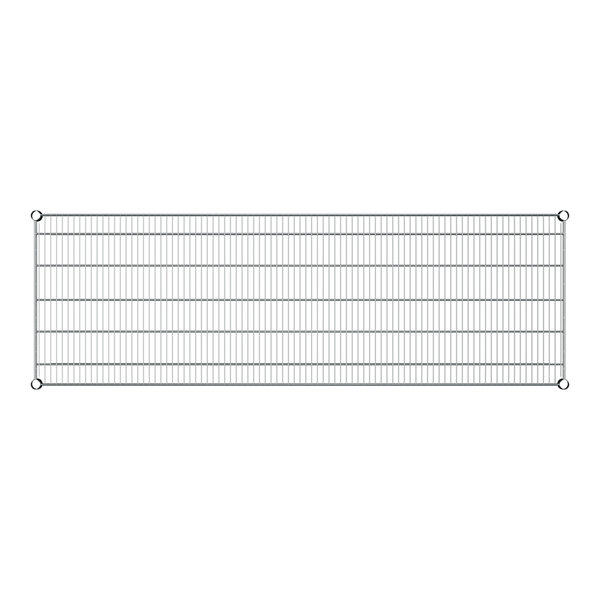 A rectangular metal rack with black holes.