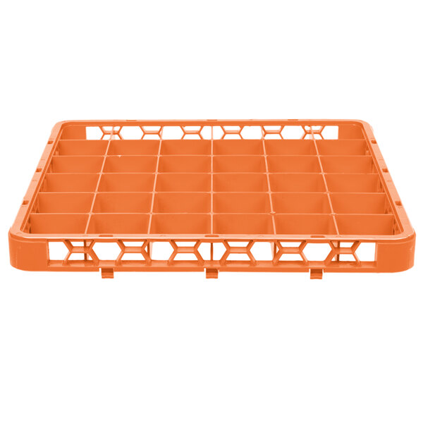 Carlisle RE36C24 OptiClean 36 Compartment Orange Color-Coded Glass Rack ...