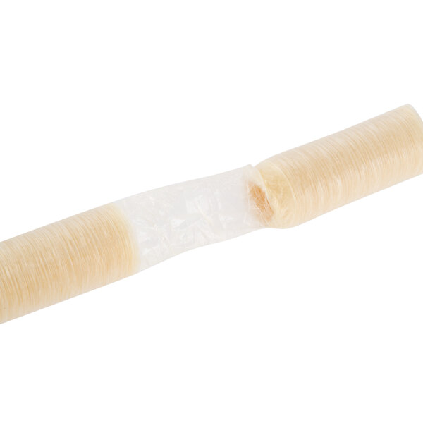 A roll of Weston 19mm collagen sausage casing plastic with a white label.