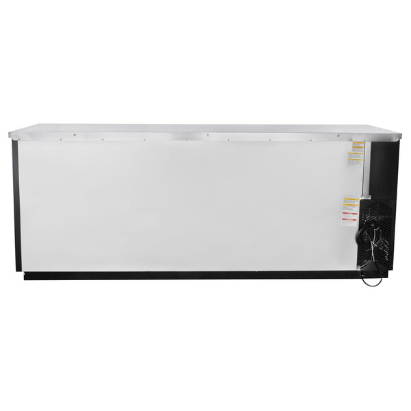 A Beverage-Air back bar refrigerator with black trim on the door.