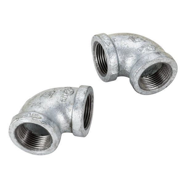 A T&S Safe-T-Link gas appliance connector with two metal pipe fittings.