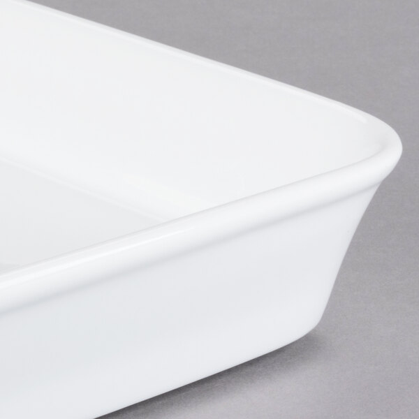 A Libbey Chef's Selection II white porcelain pan.