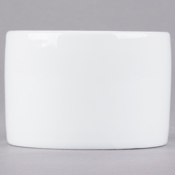 A white porcelain Libbey canne bowl.