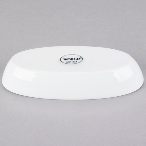 A Libbey white porcelain oval bowl.