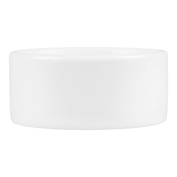 Libbey BW-008 Chef's Selection II 1.75 oz. Ultra Bright White Porcelain Disk Bowl - 36/Case