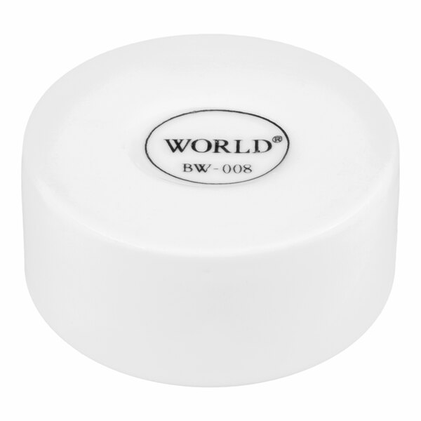 Libbey BW-008 Chef's Selection II 1.75 oz. Ultra Bright White Porcelain Disk Bowl - 36/Case