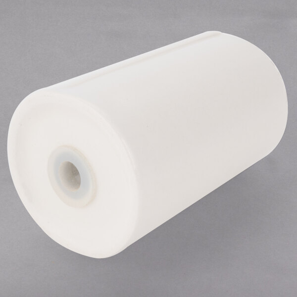 A white Libbey porcelain salt shaker.