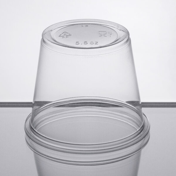 Choice 5.5 oz. Clear Plastic Souffle Cup / Portion Cup 100/Pack
