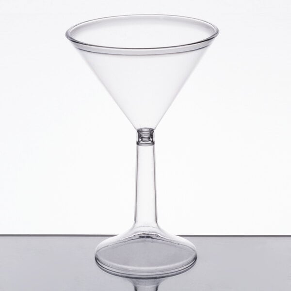 Visions 5.5 oz. Clear Plastic 2Piece Martini Cup 12/Pack