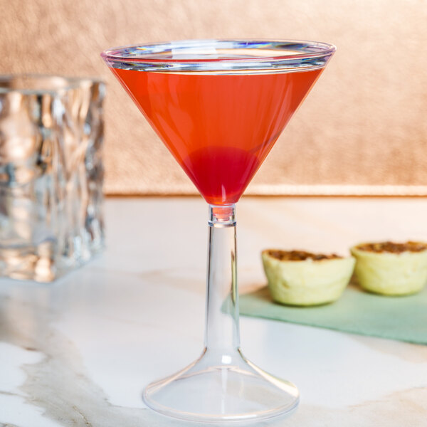 Visions 5.5 oz. Clear Plastic 2Piece Martini Cup 12/Pack